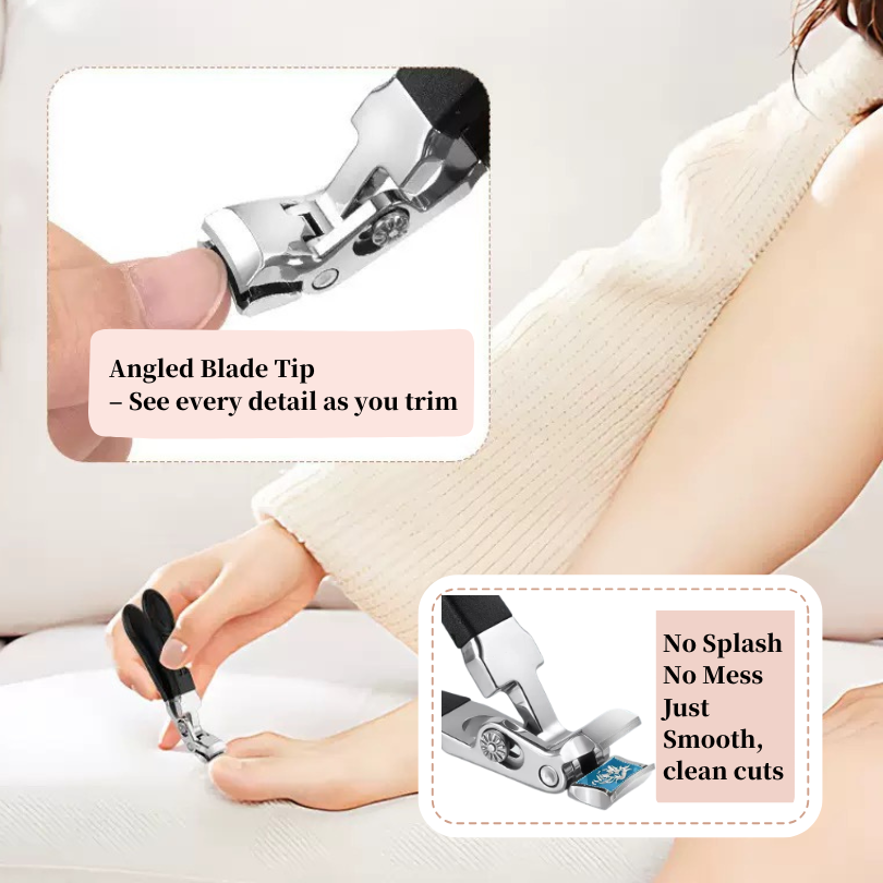 Slant-angle Anti-splash Nail Clippers For Toes