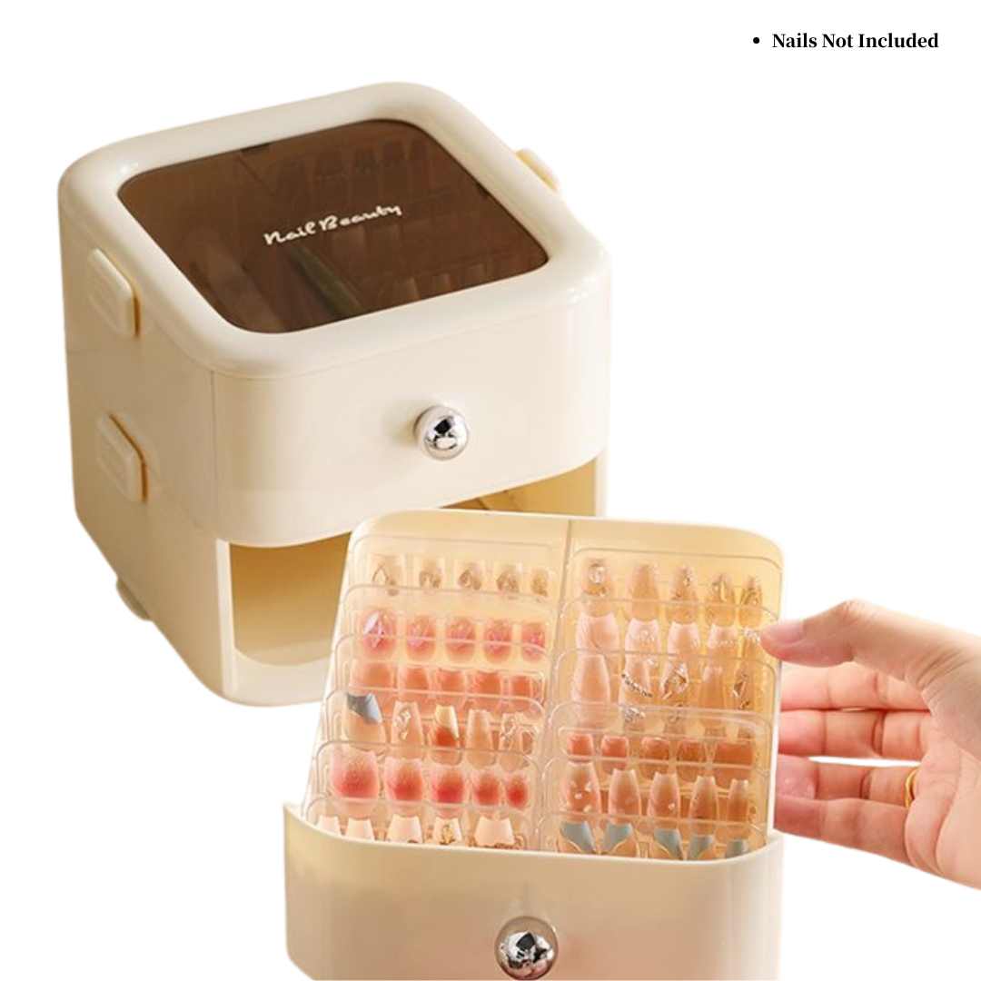 Nails Storage Drawers with Stackable Display Trays, Multi-Layer DIY Drawer Case
