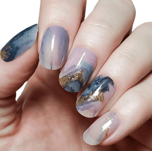 Gold Ombre Gel Nail Art Stickers