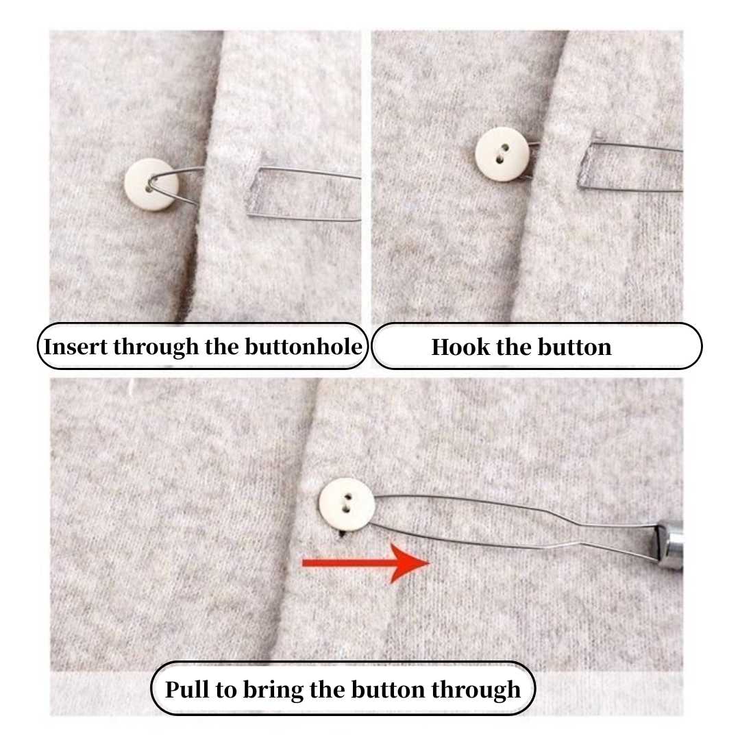 Button Hook Dressing Aid — Easy Buttoning Tool for Long Nails