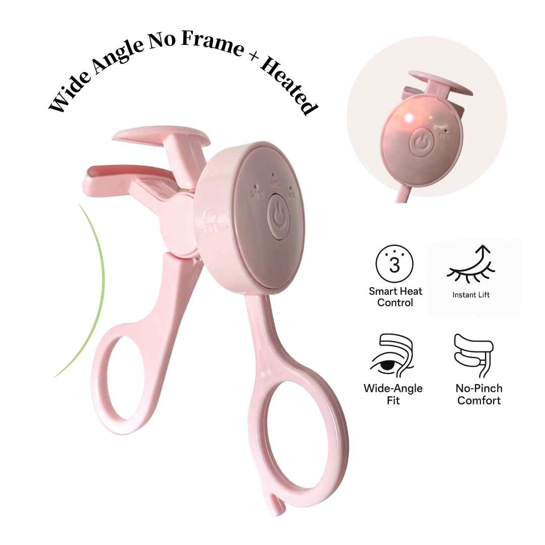 Wide-Angle Heated Lash Curler — No-Pinch Design for Instant Lift & Long-Lasting Curl