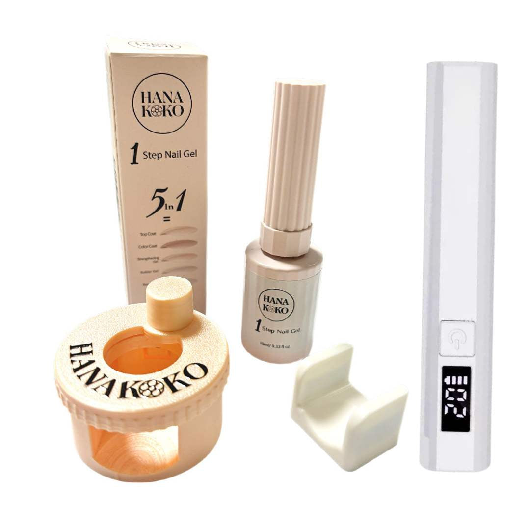 One-Step Nail Gel Pink Cat Eye 5-in-1 Nail Gel Polish (UV needed)