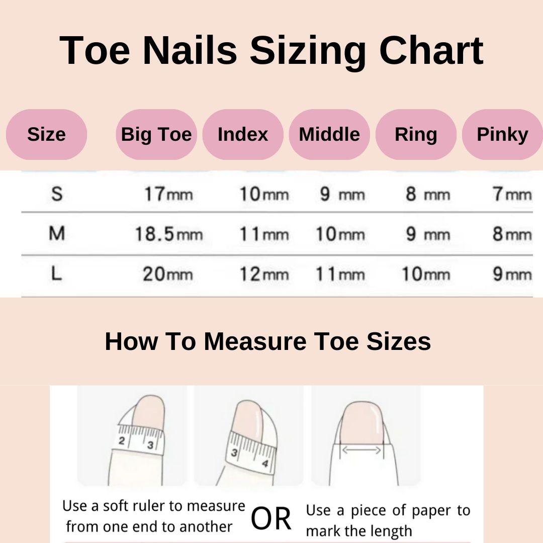 Ruby Dazzle Toe Press-on Nails