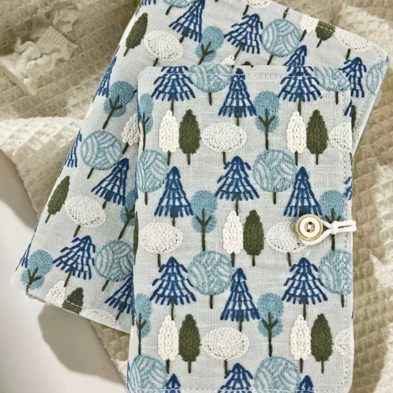 Blue Xmas Press-on Nails Storage Binder