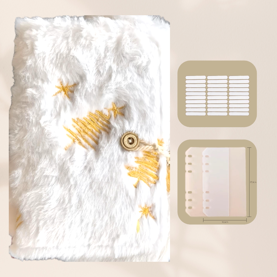 Fluff Tree Nails Storage Binder Embroidered