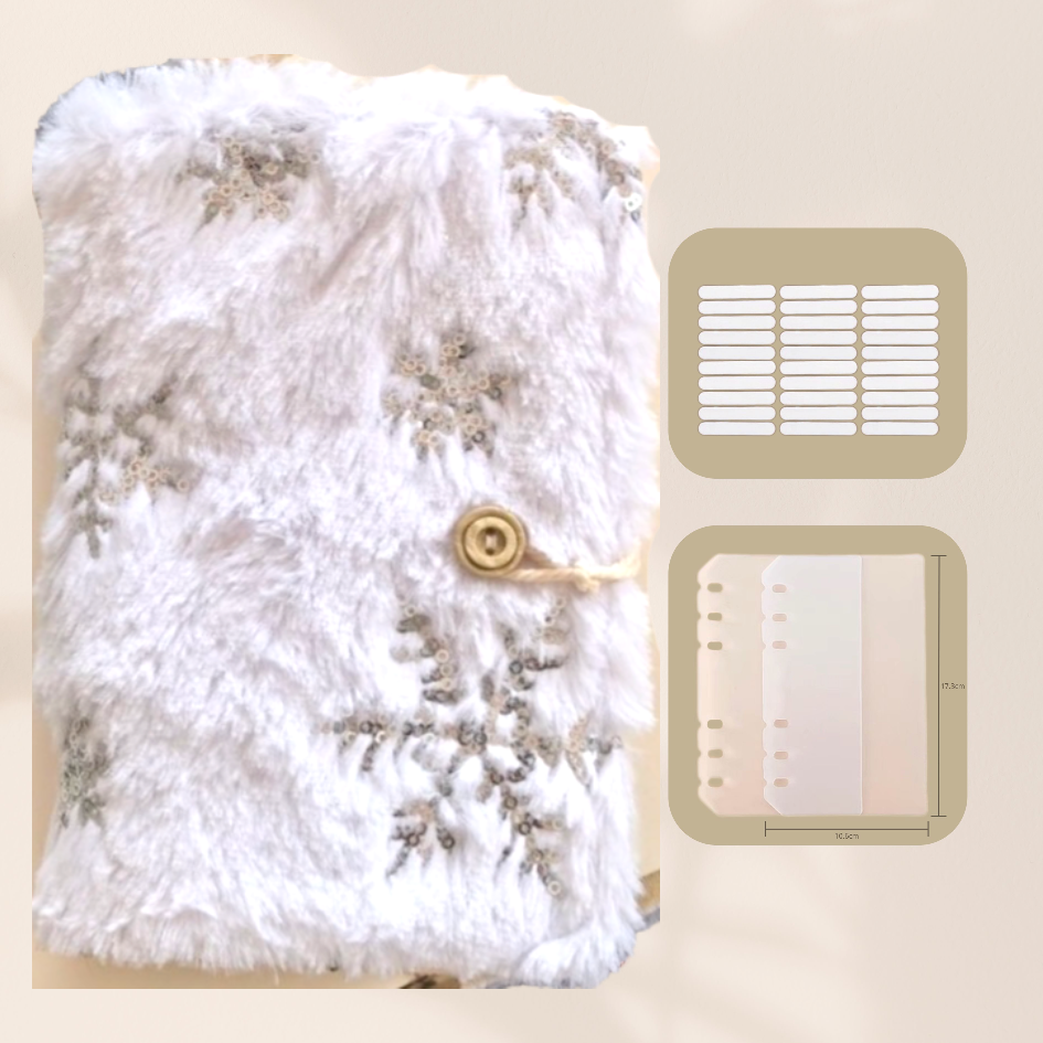 Snowflake Nails Storage Binder Embroidered