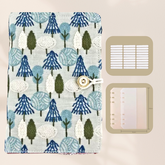 Blue Xmas Press-on Nails Storage Binder